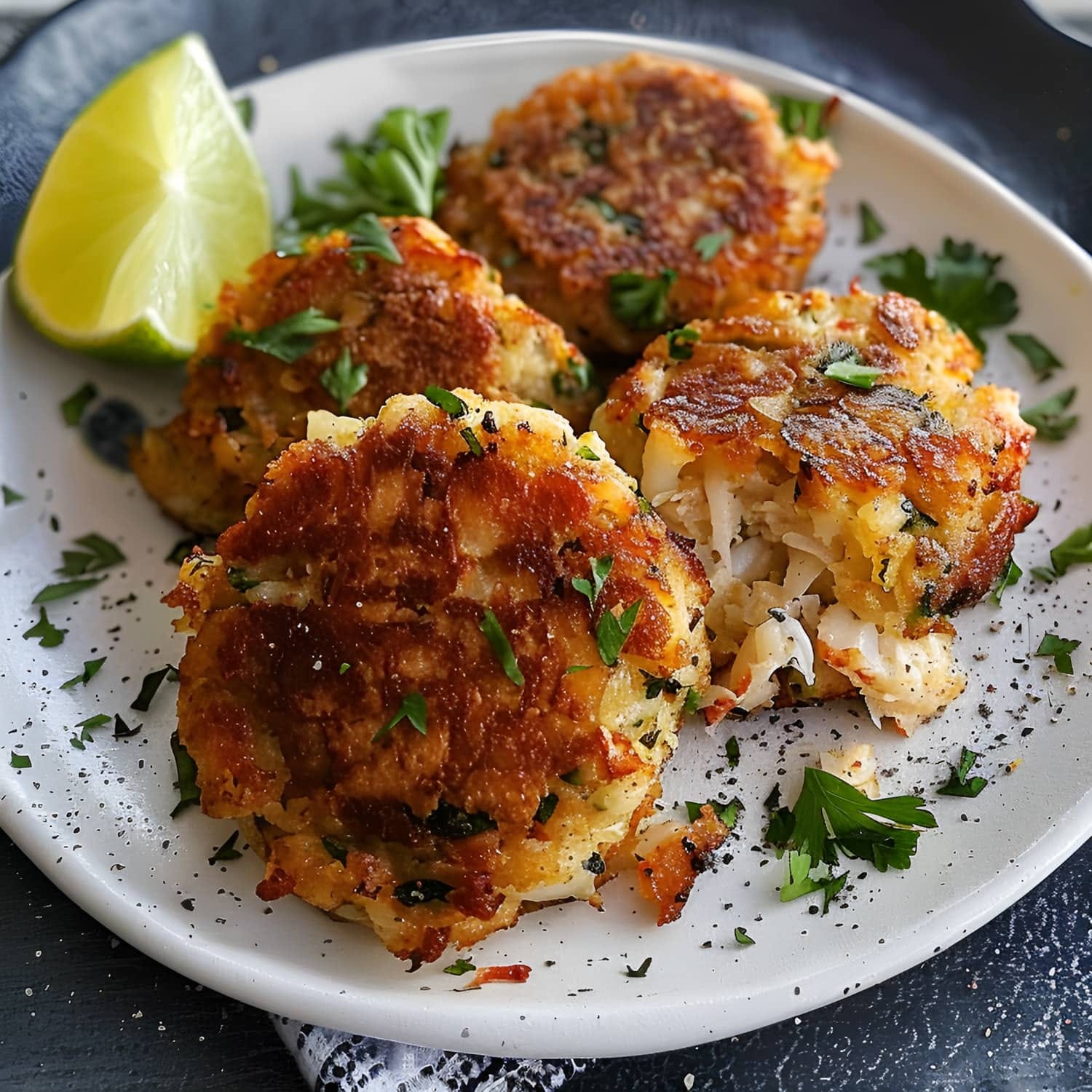 Seared Lion's Mane 'Crab' Cakes — gourmet mushroom recipe from Hoplite Farm